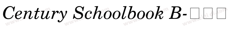 Century Schoolbook B字体转换